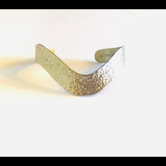Wavy Hammered Vintage Silver Dionne Cuff Bracelet - Picture 1 of 10